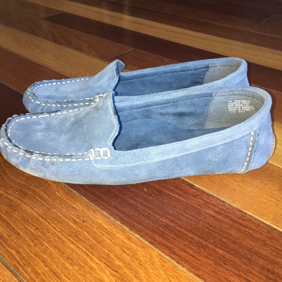 Nine West Blue Suede Loafers, Size 7 - Picture 2 of 7